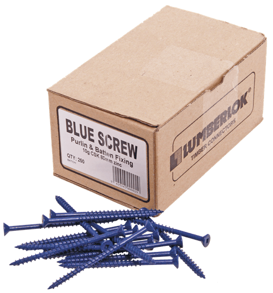 LUMBERLOK BLUE PURLIN SCREW 10G 80MM 250 PACKSKU: 4548816