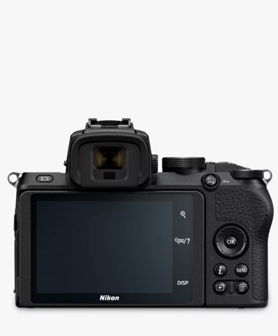 Nikon Z50 Compact System Camera with 16-50mm & 50-250mm VR Lenses, 4K UHD, 20.9MP, Wi-Fi, Bluetooth, OLED EVF, 3.2” Tiltable Touch Screen, Double Lens Kit — image 3 of 4