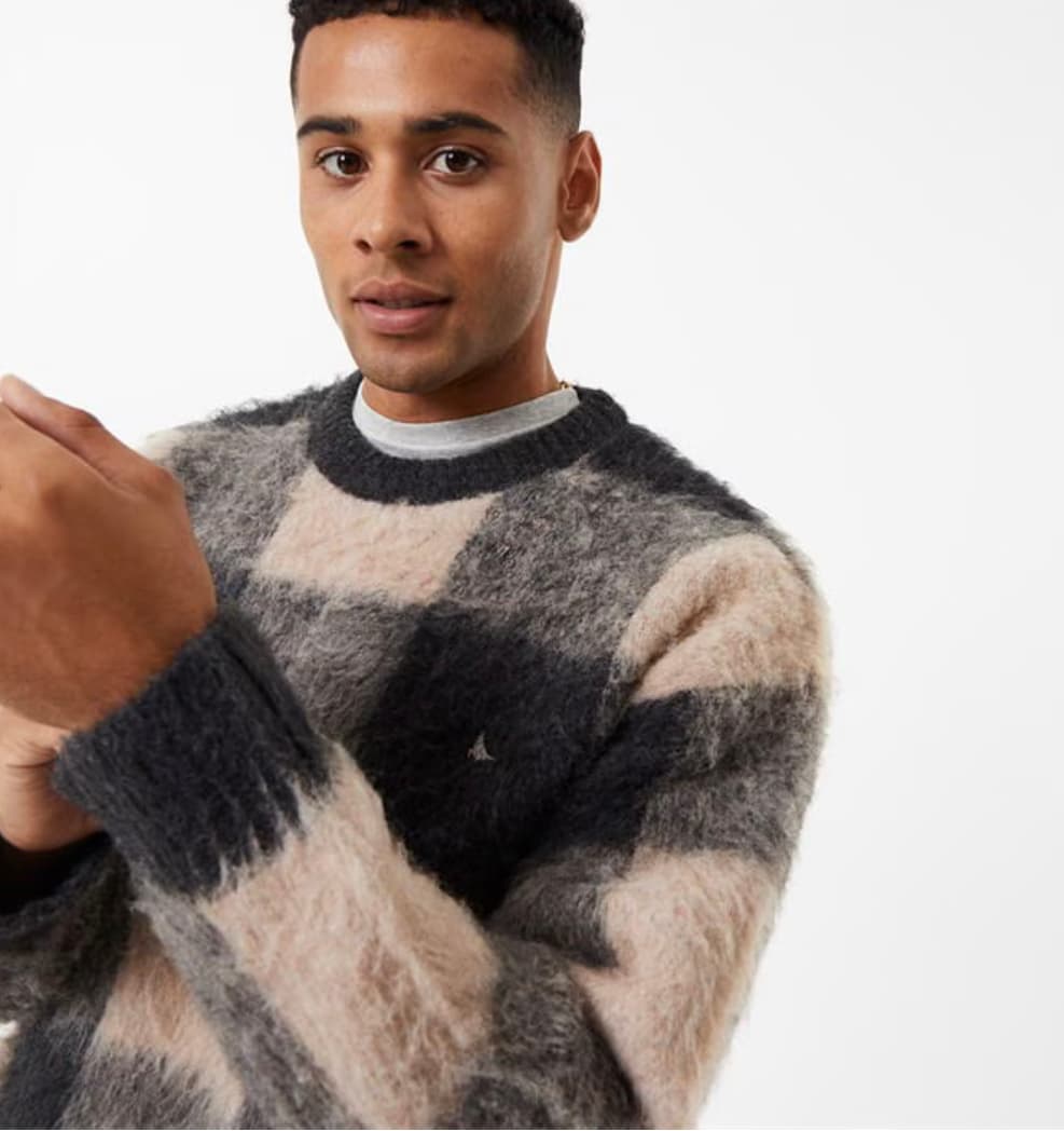 Brushed Check Crew Sweater — image 3 of 3