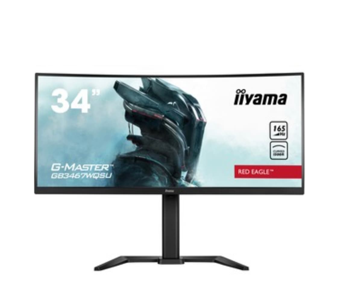 iiyama G-Master GB3467WQSU-B5 Curved 1500R 34" 21:9 Ultra Wide VA LCD, HDR400,165hz - 21:9 - Matte Black — image 1 of 3