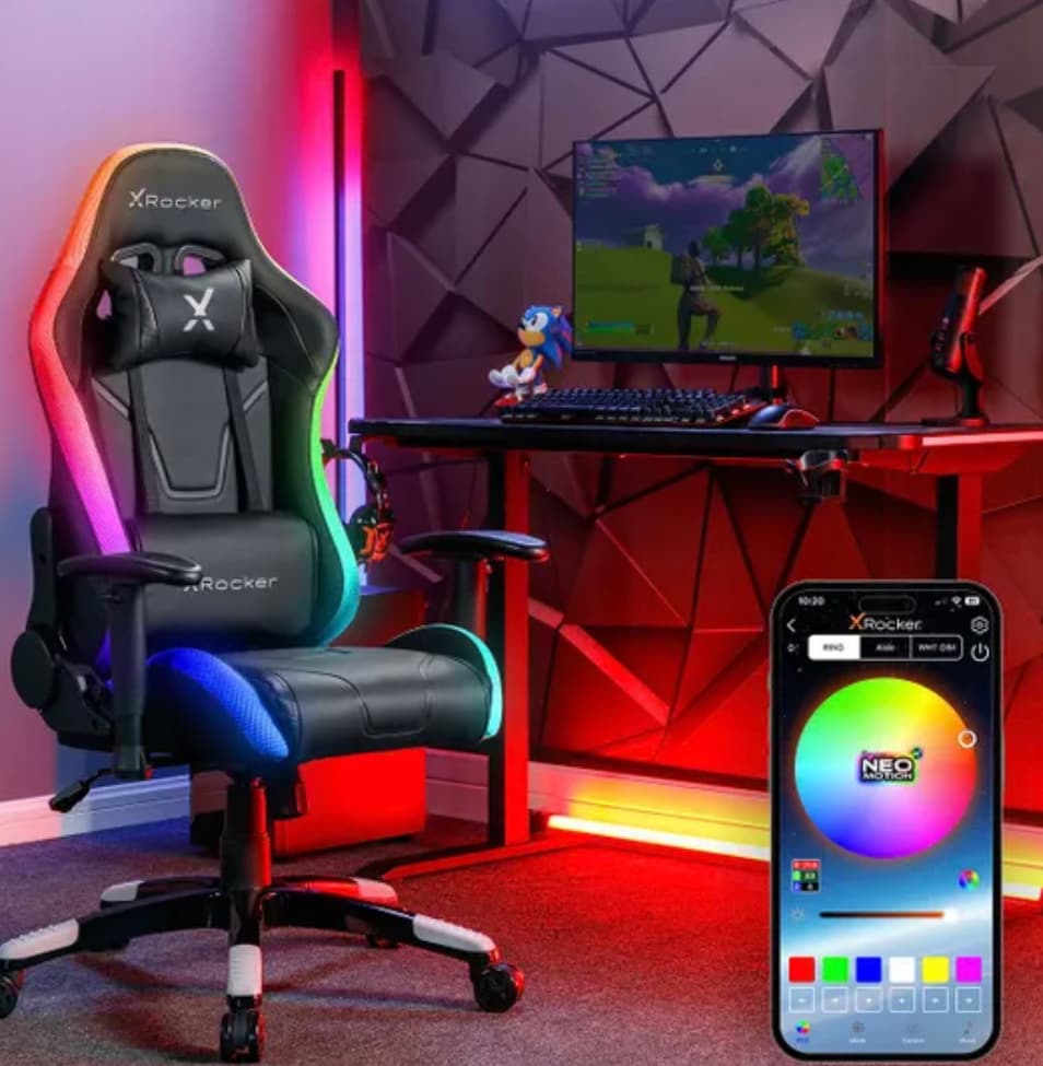 Agility Compact RGB PC Gaming Chair with Neo Motion LED Lights — image 2 of 2