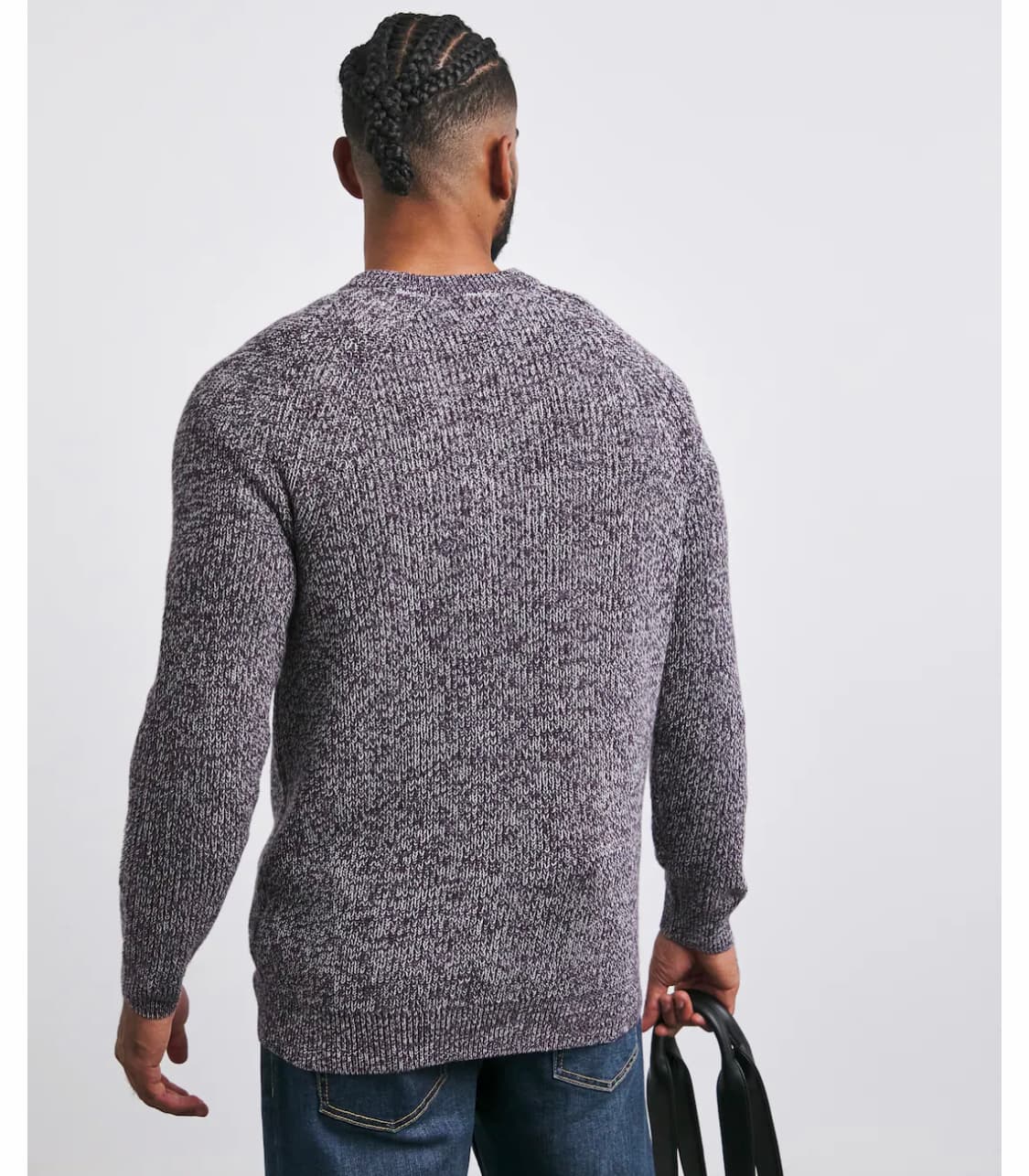 Purple Twisted Knit Crew Neck Jumper — image 3 of 3