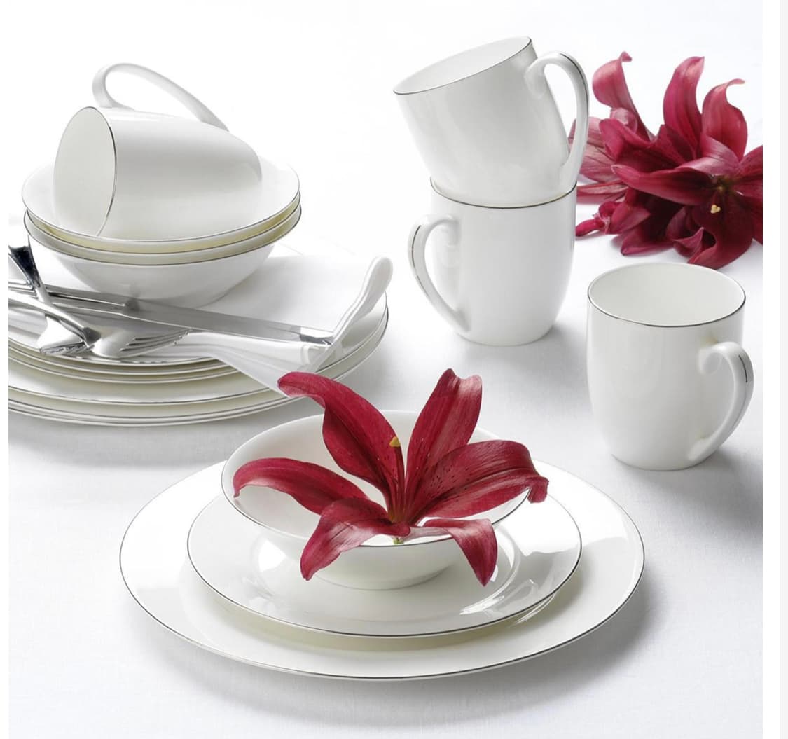 ROYAL WORCESTER White Platinum Serendipity Fine Bone China Sugar & Creamer Set — image 2 of 2