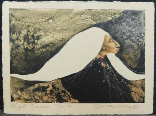 Frank Howell Night Traces 1984 Hand Color LITHOGRAPH ARTWORK SIGNED Make Offer! — image 1 of 3
