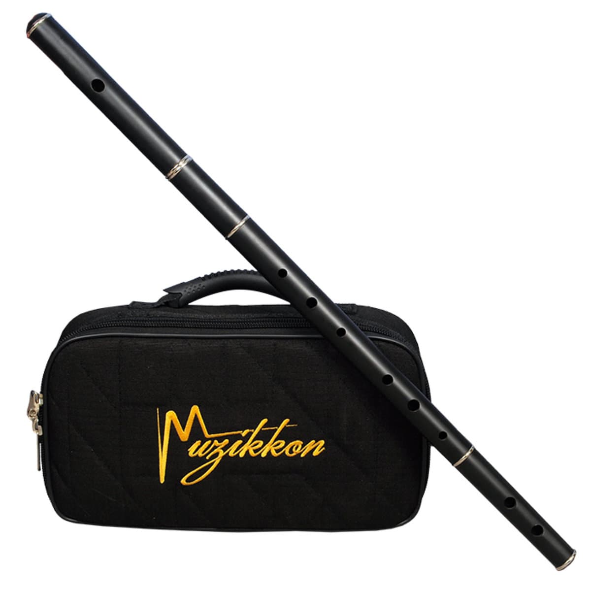 IRISH FLUTE D TUNE EBONY WOOD WITH TUNING SLIDE WITH NYLON CASE