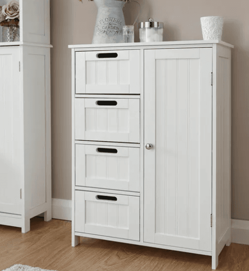 Shaker 1 Door 4 Drawer Bathroom Unit — image 1 of 2