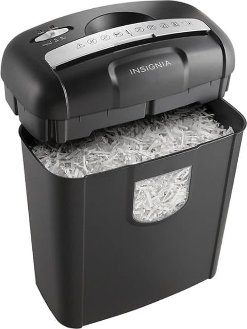 Insigniaâ„¢ - 6-Sheet Crosscut Shredder - Black — image 1 of 7