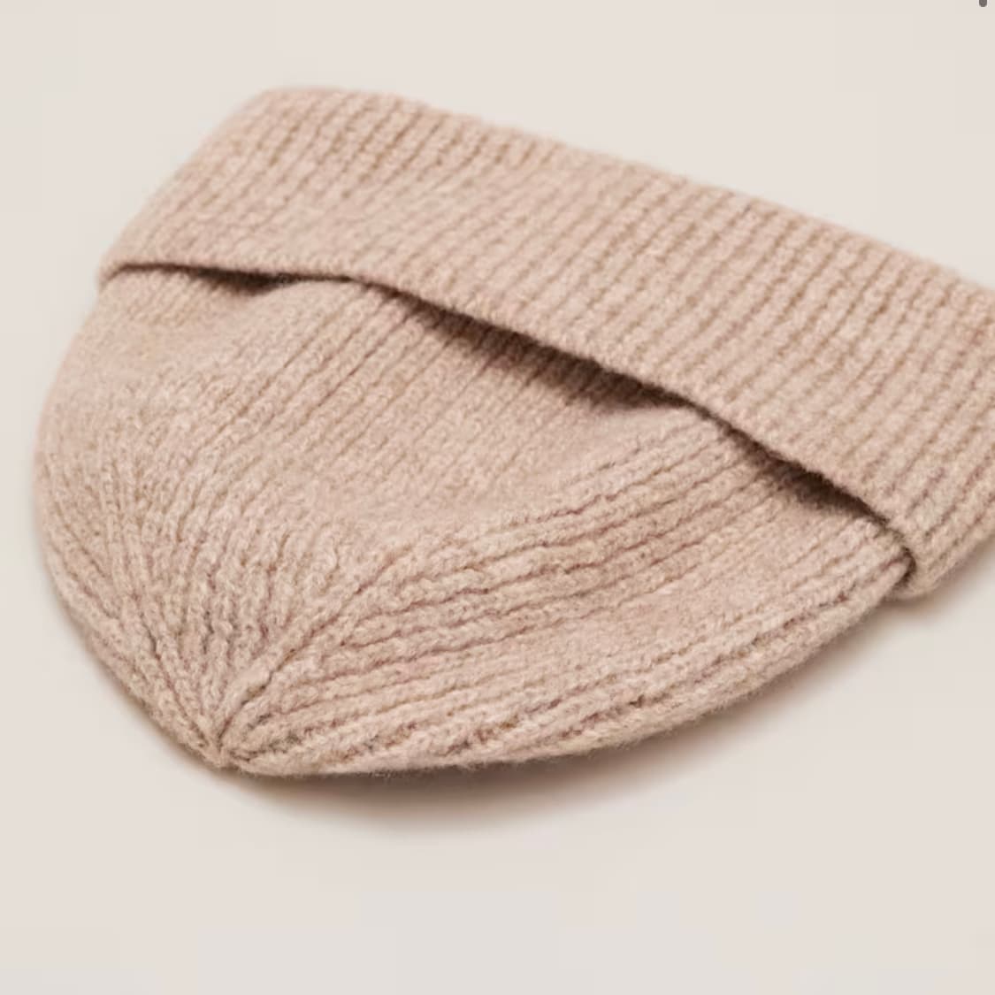 Camel Knitted Beanie — image 2 of 2