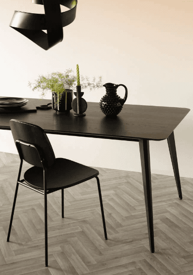 Modern Black Dining Table — image 2 of 3