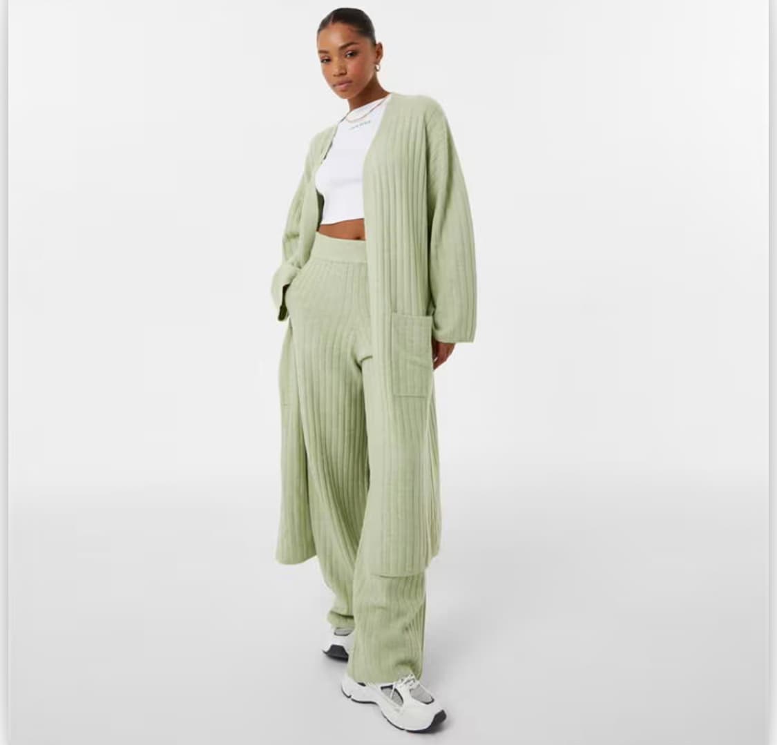 Longline Rib Cardigan — image 1 of 3
