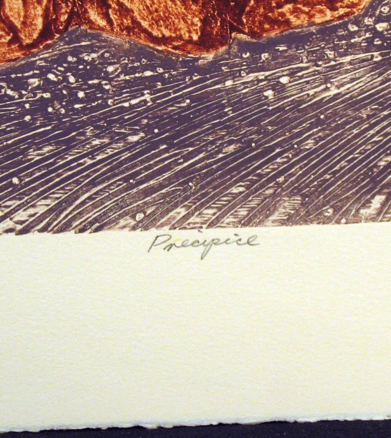 John Ross "Precipice" Hand Signed Collagraph Artwork western art MAKE AN OFFER! — image 5 of 6