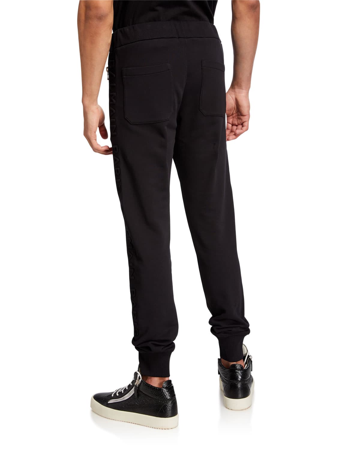 Men's Embossed Logo Zip-Pocket Sweatpants — image 2 of 4