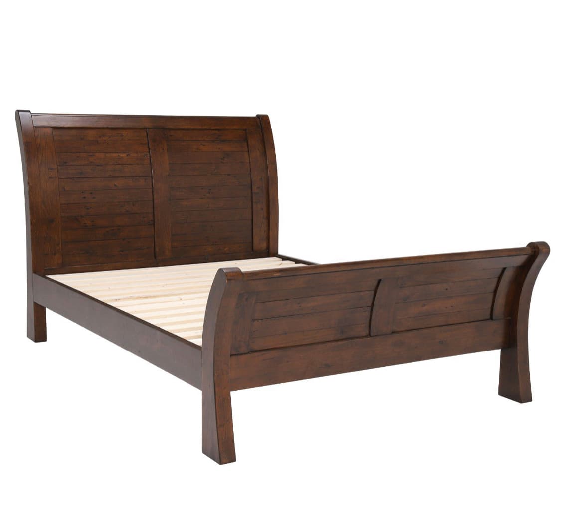 Navajos  Dark Brown Reclaimed Wood Panelled Super King Bed Frame — image 3 of 3