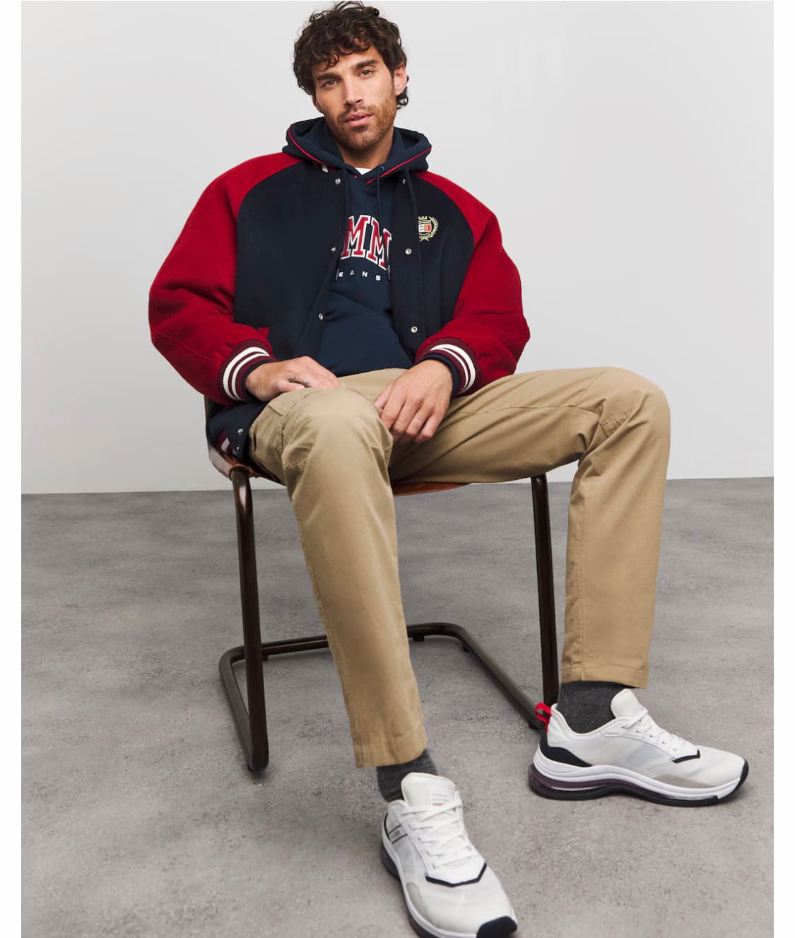 Tommy Jeans Navy Varsity Piping Hoodie — image 2 of 3