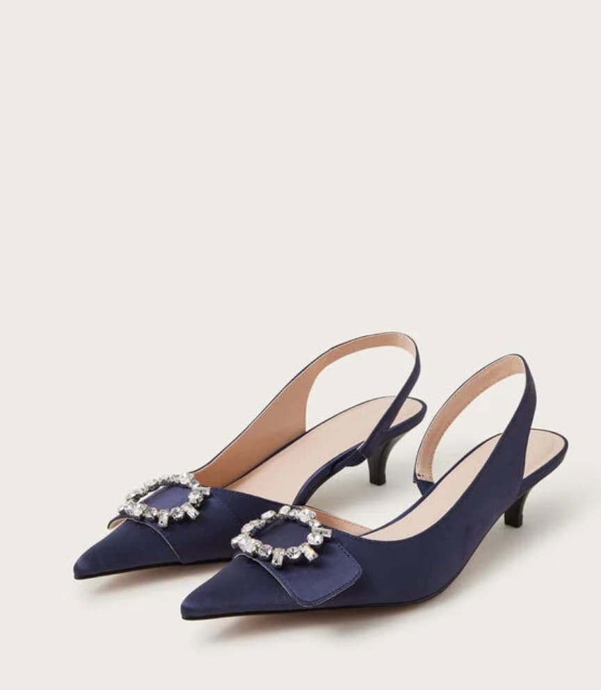 Nina diamante slingback heels blue — image 2 of 2