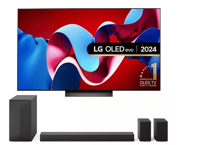 LG OLED55C44LA 55" Smart 4K Ultra HD HDR OLED TV with Amazon Alexa & US60TR 5.1 Wireless Sound Bar Bundle — image 1 of 2