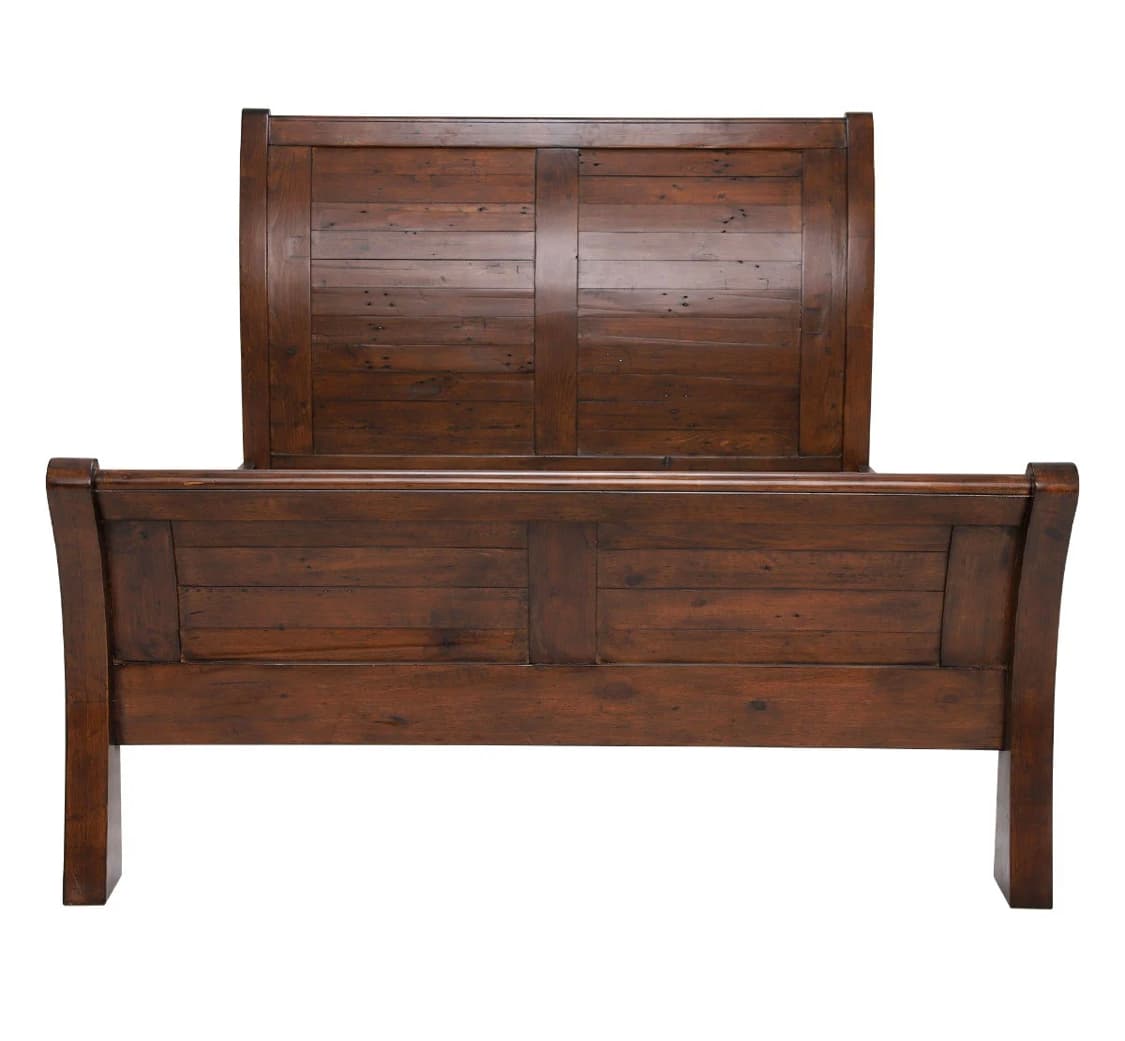 Navajos  Dark Brown Reclaimed Wood Panelled Super King Bed Frame — image 2 of 3
