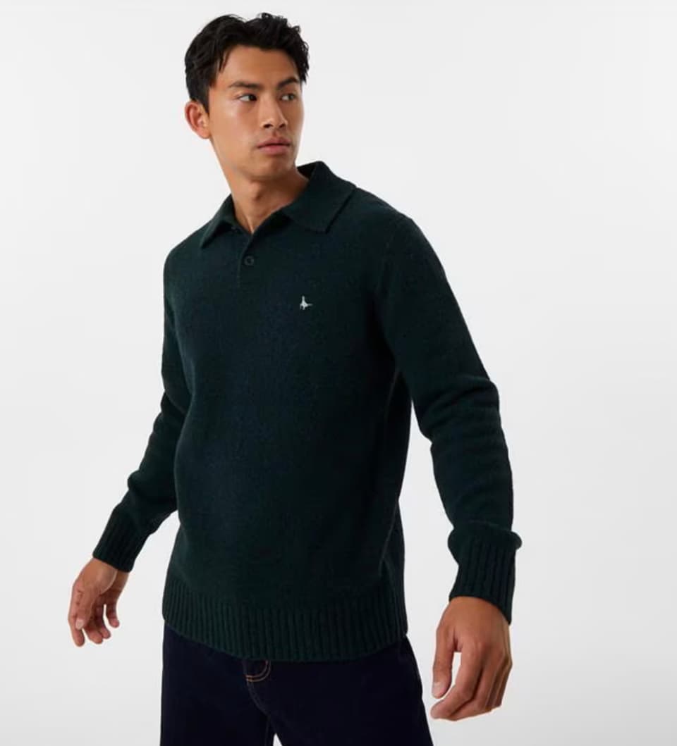 Fuzzy Open Neck Jumper — image 1 of 3