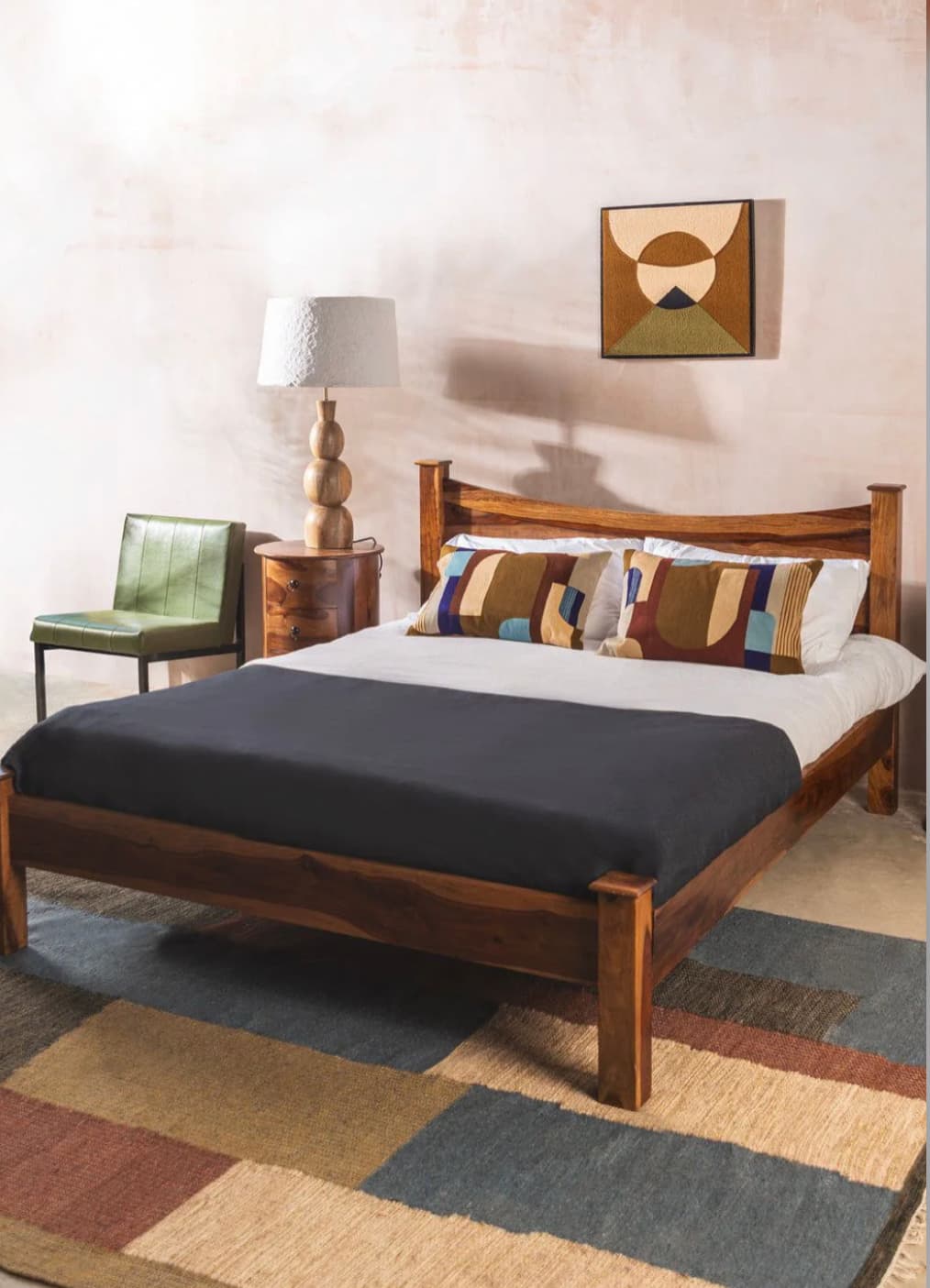 Mallani King Size Curved Bed — image 1 of 2