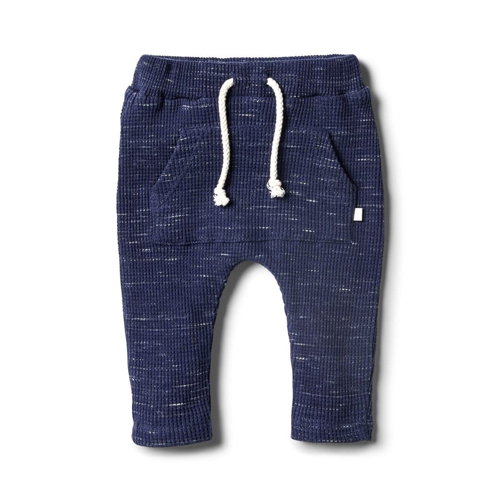 Wilson & Frenchy Twilight Blue Waffle Slouch Pant