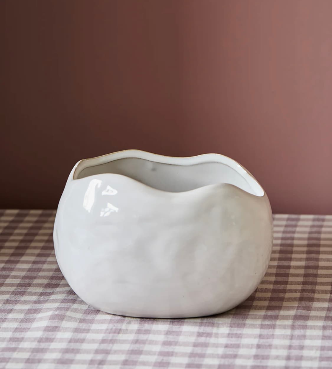 Adalyn White Stoneware Pot — image 2 of 2