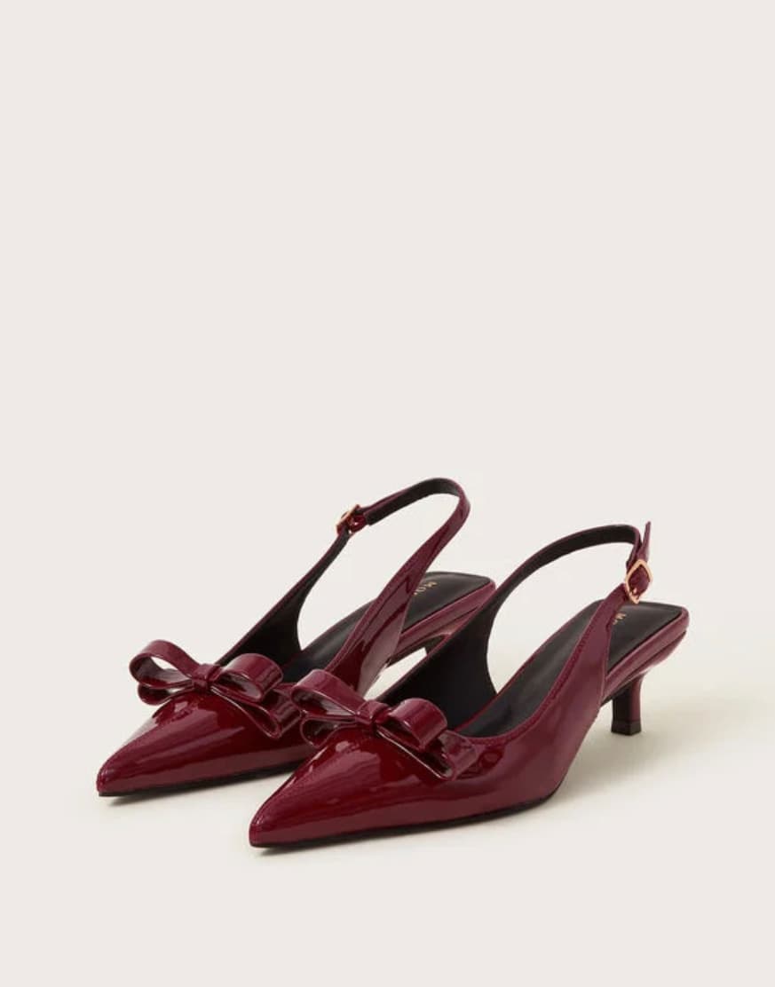 Mira patent slingback heels red — image 1 of 2