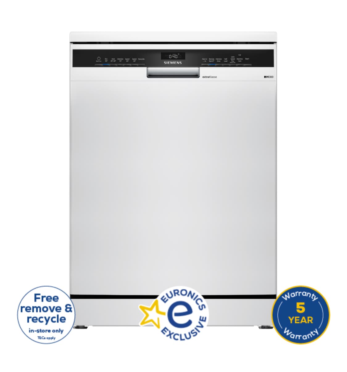 Siemens extraKlasse SN23EW04MG Dishwasher - White - 14 Place Settings — image 1 of 3