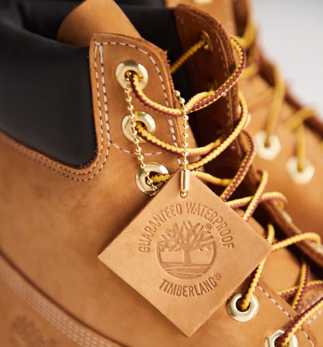Timberland premium 6 inch boots in wheat tan nubuck — image 2 of 3