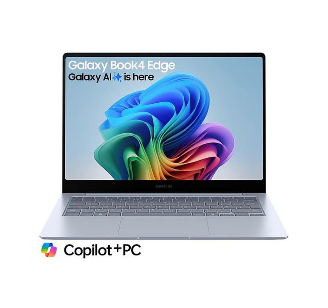 Samsung Galaxy Book4 Edge Copilot+ PC - 16-inch 120Hz AMOLED Touchscreen Laptop, Snapdragon X Elite, 16GB RAM, 512GB SSD - Sapphire Blue — image 1 of 3