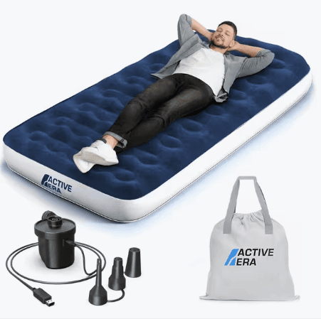 ACTIVE ERA Single Camping Air Bed – Navy/White — image 1 of 2