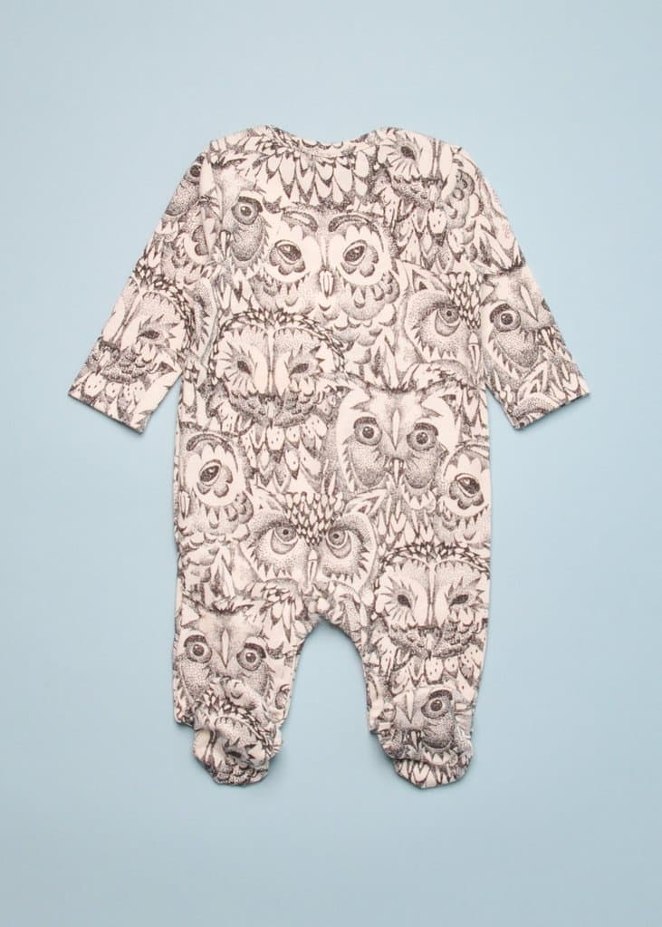 NAT OWL FOOTIE - CREAM — image 3 of 3