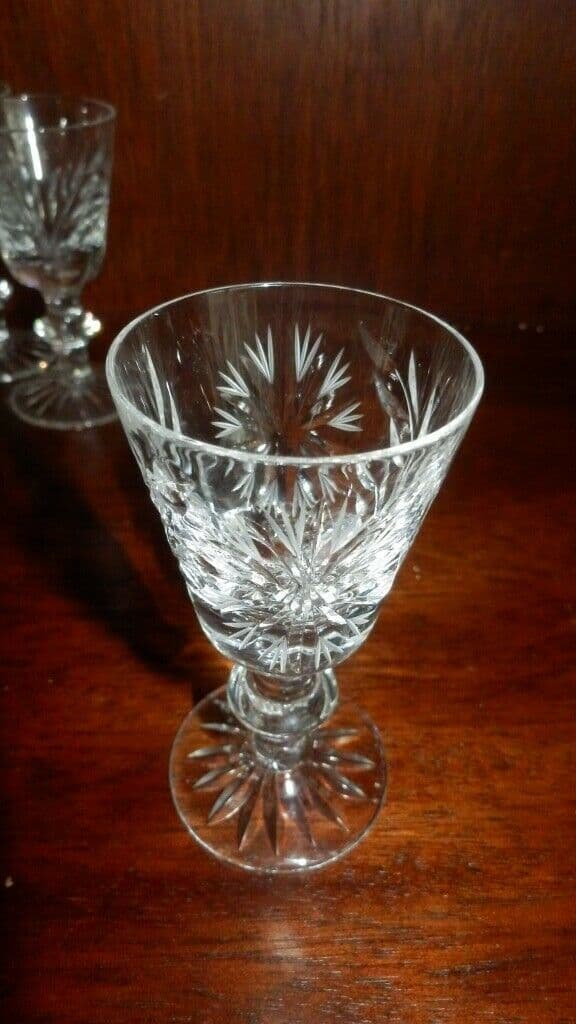 Vintage 1970s set of crystal liquor glasses — image 5 of 5