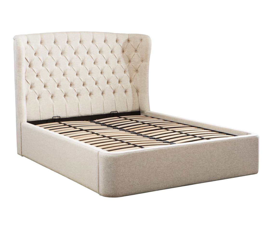 Tempur  Holcot  Beige Fabric King Ottoman Bed Frame — image 3 of 3