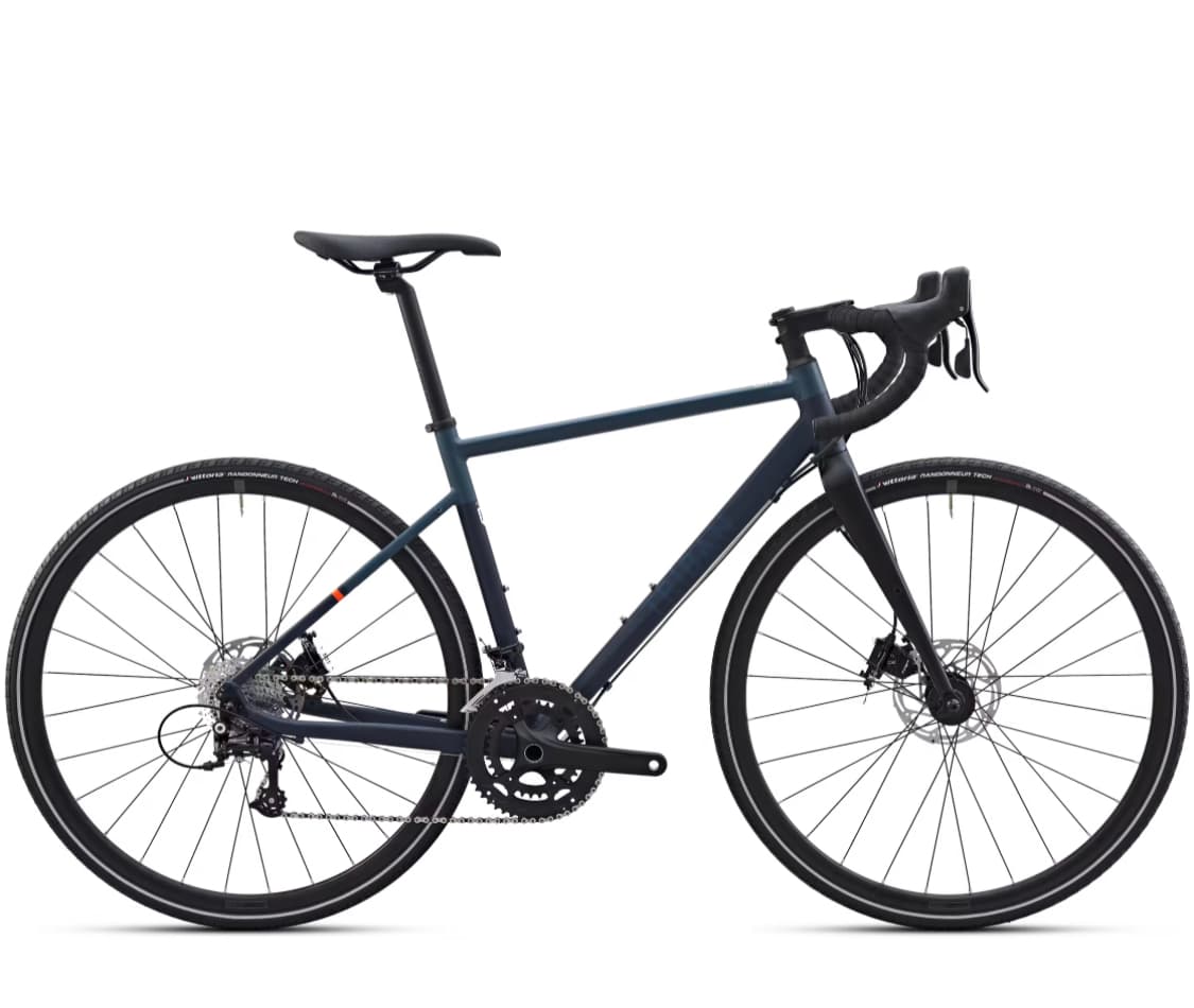 VAN RYSEL ROAD BIKE TRIBAN RC 520 MICROSHIFT DISC BRAKE - BLUE — image 1 of 3
