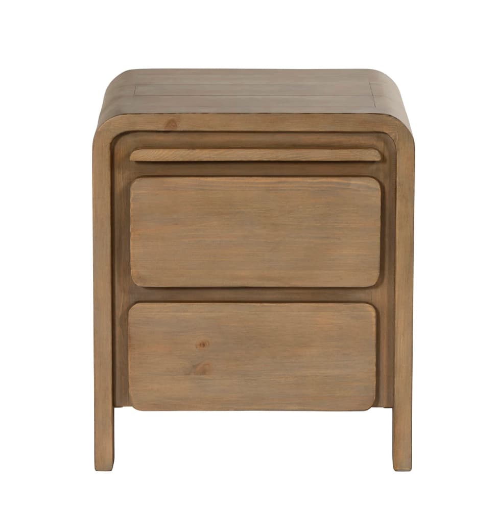 Tosca  Reclaimed Wood 2 Drawer Bedside Cabinet  Scrubbed teak — image 3 of 3