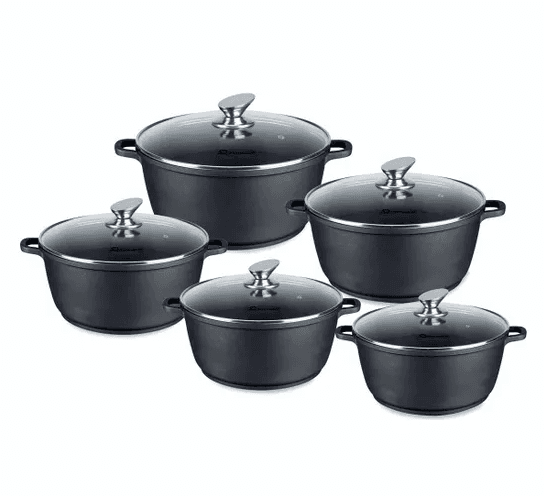 Sq Professional Nea 5 Piece Die-cast Non-stick Cookware Set - Nera