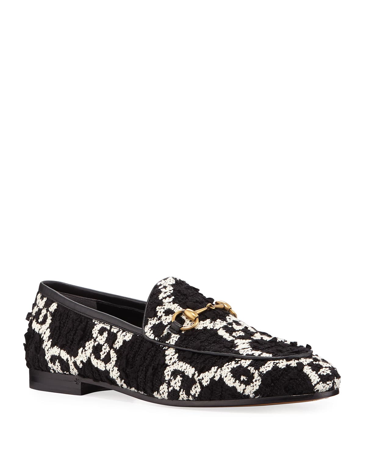 New Jordaan GG Tweed Horsebit Loafers $730.00 — image 1 of 5