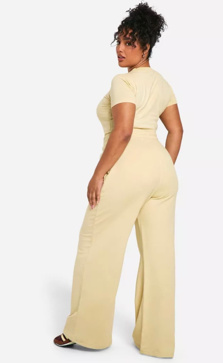 PLUS PREMIUM BUTTER WIDE LEG JOGGERS — image 2 of 3