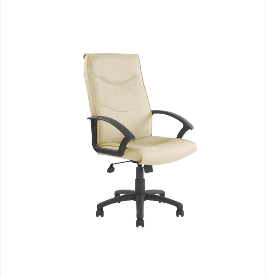 Corbett High Back Leather Faced Executive Chair (Cream)