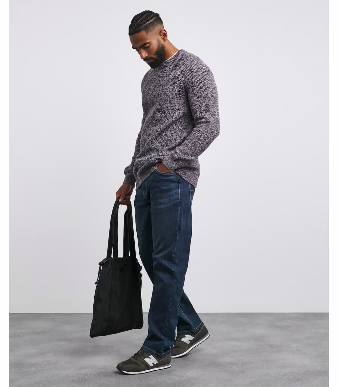 Purple Twisted Knit Crew Neck Jumper — image 2 of 3