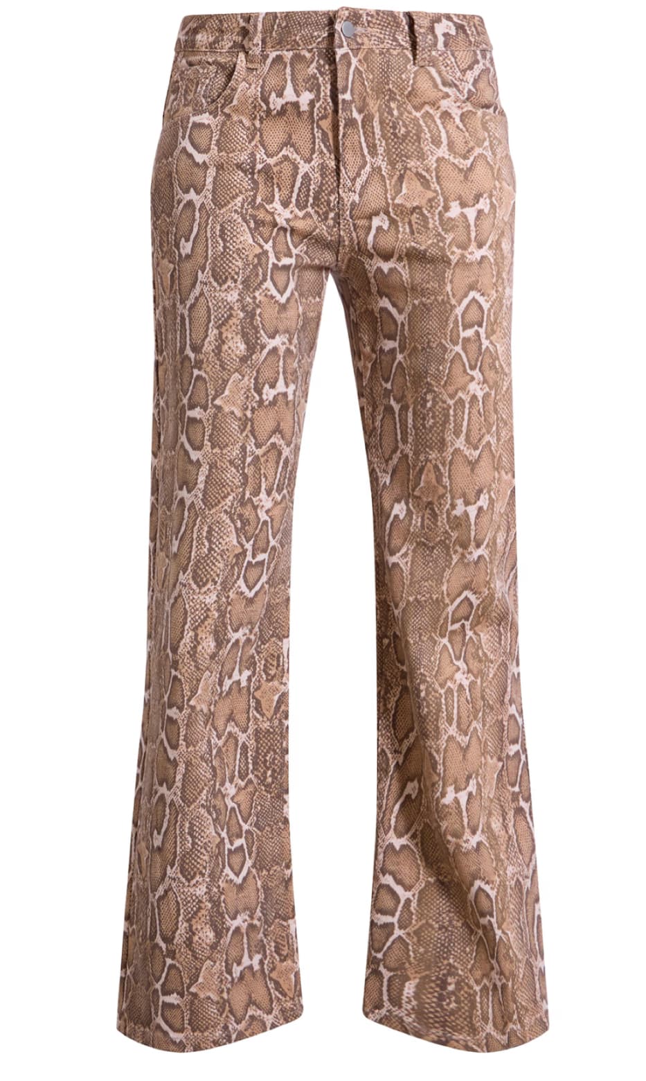 Brown Snake Print Wide Leg Jean — image 2 of 3