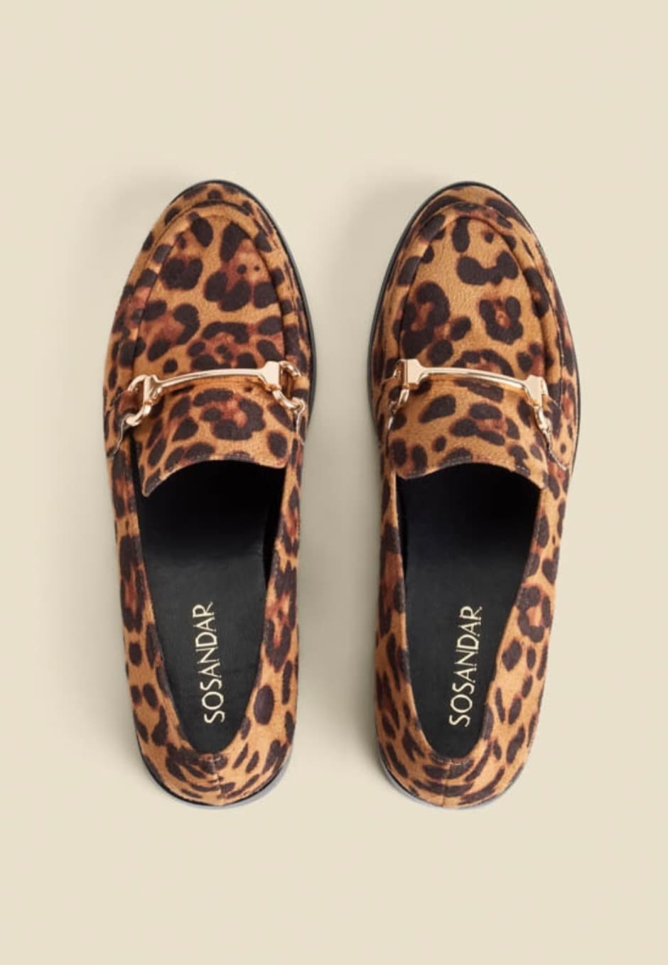Leopard Print Snaffle Trim Mule Loafers — image 2 of 2