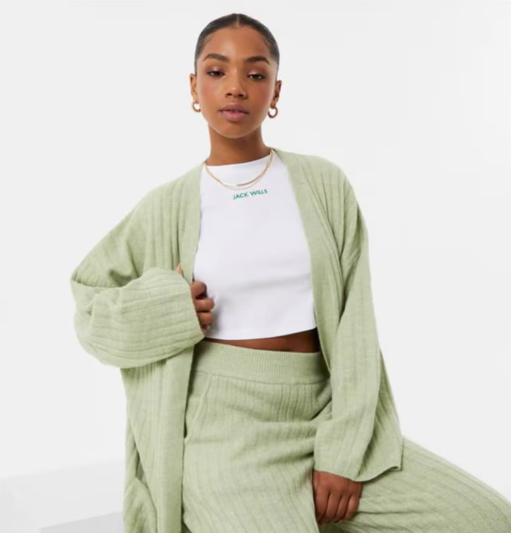 Longline Rib Cardigan — image 3 of 3