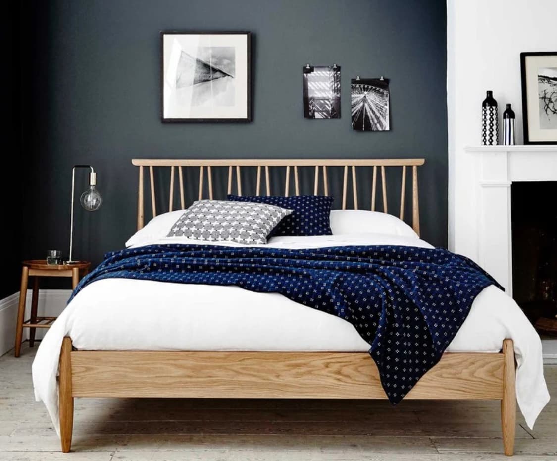 Ercol  Winslow  Light Wood Double Bed Frame with Spindle Headboard — image 2 of 2