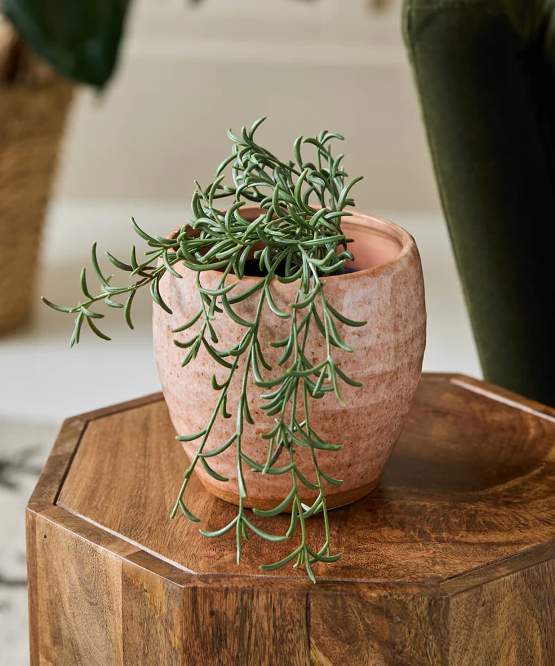 Peach Stoneware Flowerpot — image 1 of 3