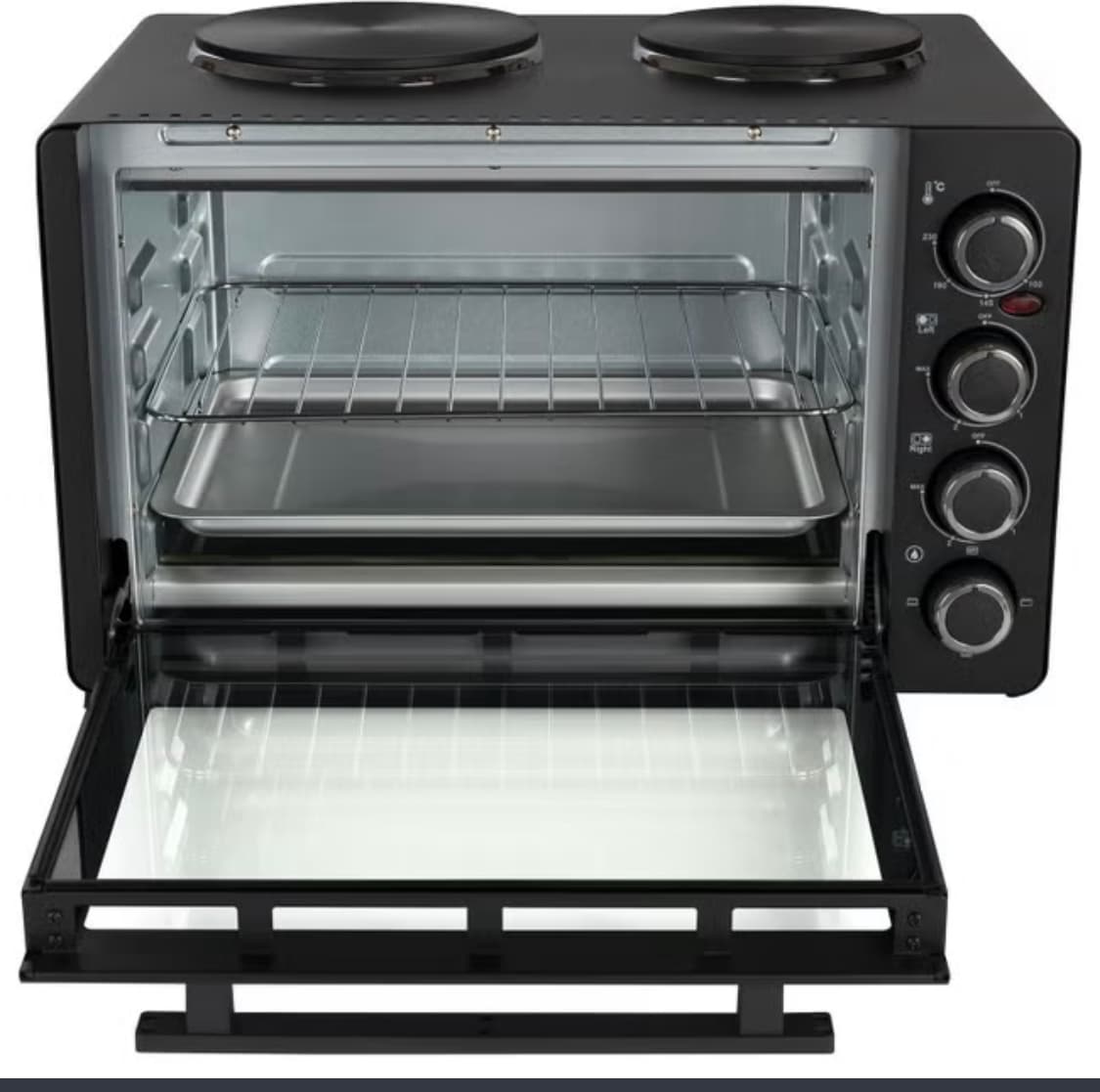 electriQ 30L Mini Oven with Dual Hotplates — image 2 of 3