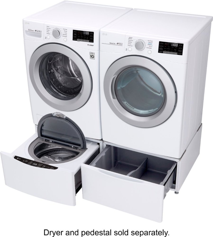 LG - 4.5 Cu. Ft. 10-Cycle Front-Loading Smart Wi-Fi Washer with 6Motion Technology - White