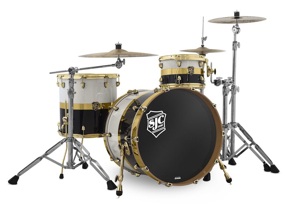 SJC Drums Paramount "Tuxedo" 3pc Kit with Brass Hardware
